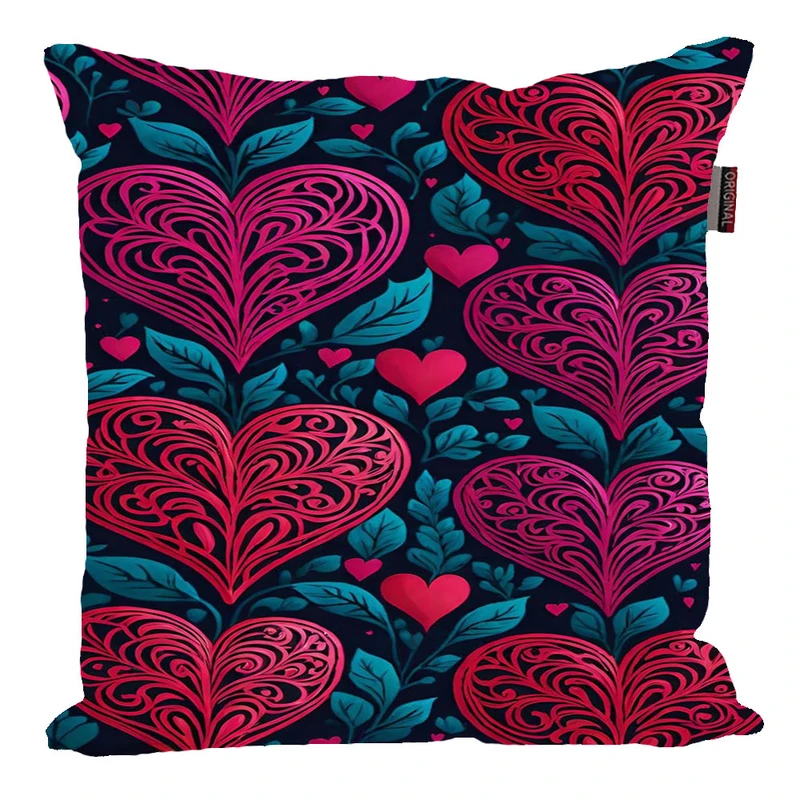 کوسن پاد آفرین مدل فانتزی طرح قلب و گل کد p152