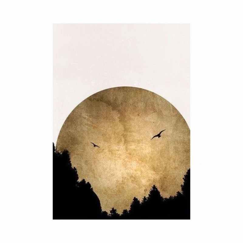 تابلو نقاشی ورق طلا طرح دکوراتیو مدل a10