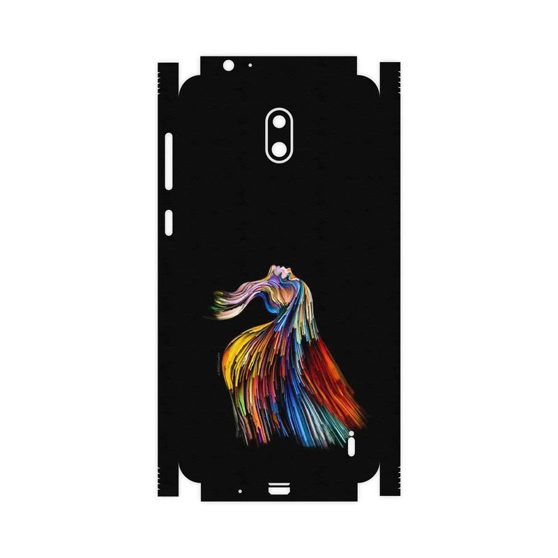 برچسب پوششی ماهوت مدل Rainbow Hair Digital Art-FullSkin مناسب برای گوشی موبایل نوکیا 2