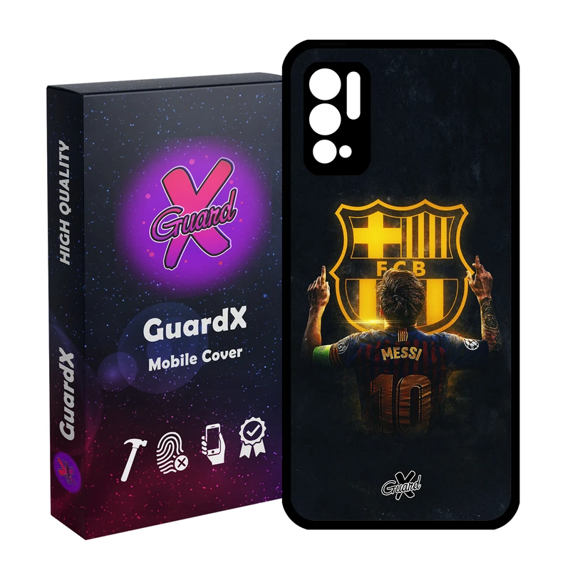کاور گارد ایکس طرح Messi مدل Glass10196 مناسب برای گوشی موبایل شیائومی Redmi Note 10 5G / Poco M3 Pro