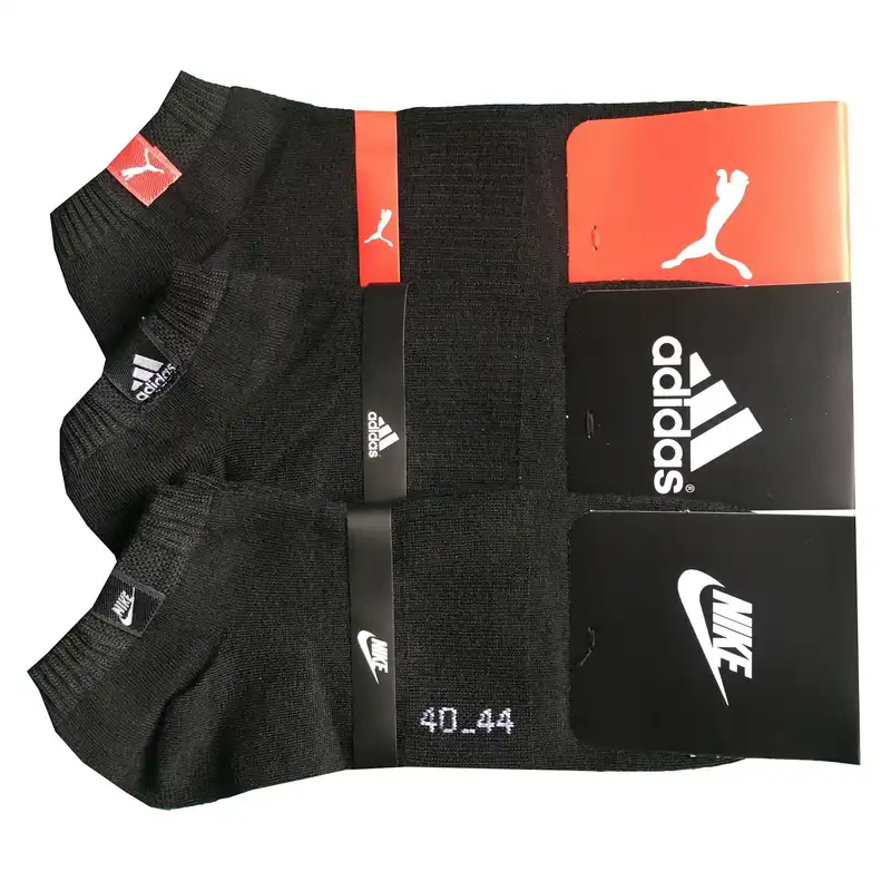 جوراب ورزشی مردانه مدل پارچه ای کد 3B-AD-NK-PM رنگ مشکی