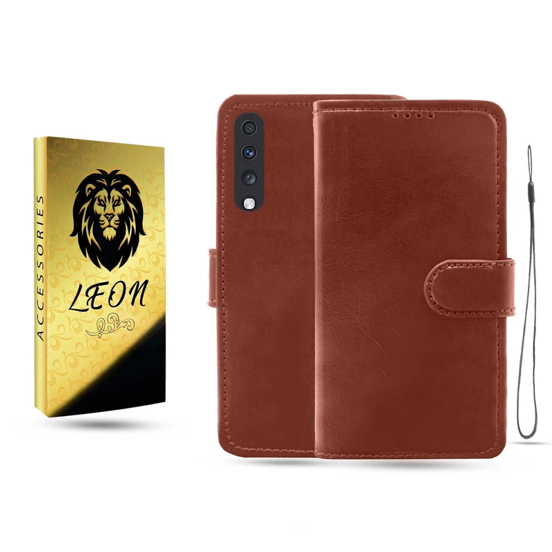 کیف کلاسوری لئون مدل Kif1_Oro مناسب برای گوشی موبایل سامسونگ Galaxy A50s به همراه بند آویز