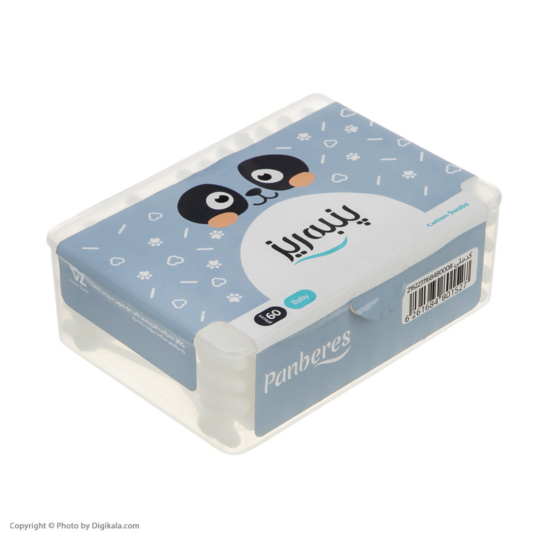 گوش پاک کن کودک پنبه ریز بسته 60 عددی گوش پاک کن کودک پنبه ریز بسته 60 عددی