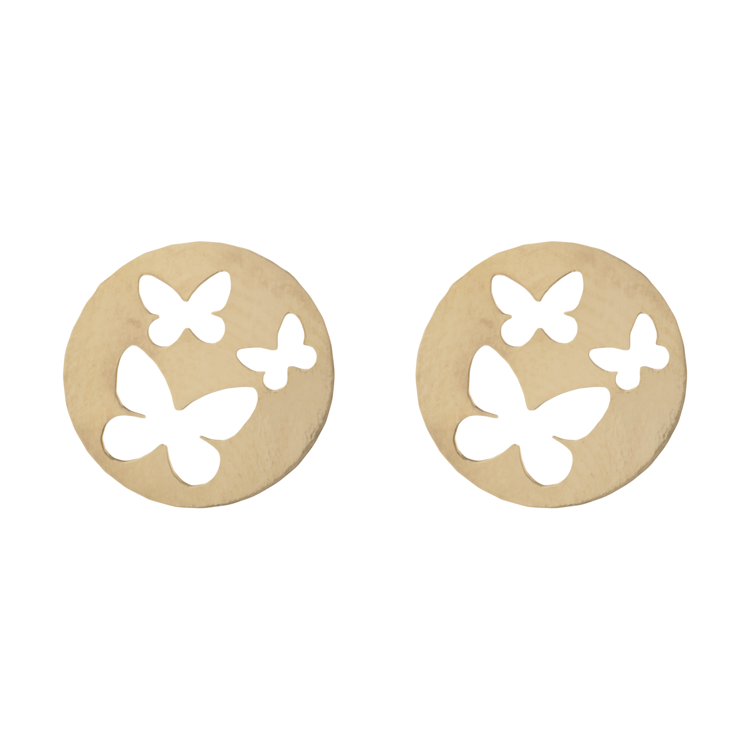 گوشواره طلا 18 عیار زنانه باراد زر مدل پروانه کد br311