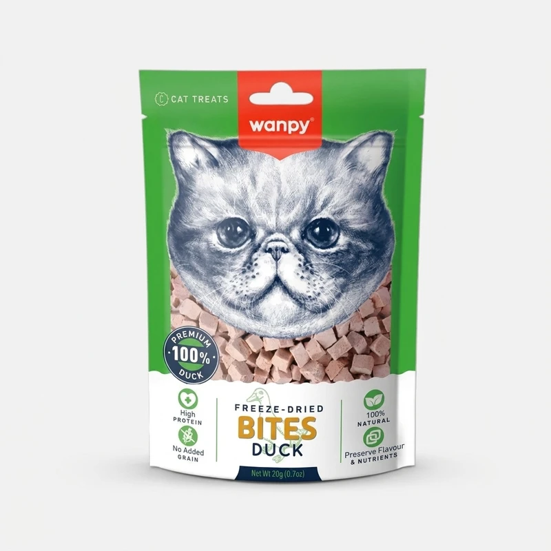 تشویقی گربه ونپی مدل Freeze Dried Bites طعم اردک وزن 20 گرم