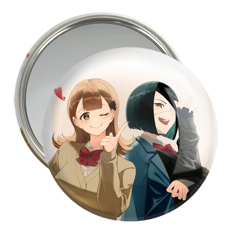 آینه جیبی خندالو مدل رن یامایی و اوموهارو انیمه کومی سان  کد 16075