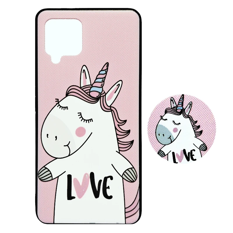 کاور مدل تک شاخ لاو مناسب برای گوشی موبایل سامسونگ Galaxy A42 به همراه پاپ سوکت