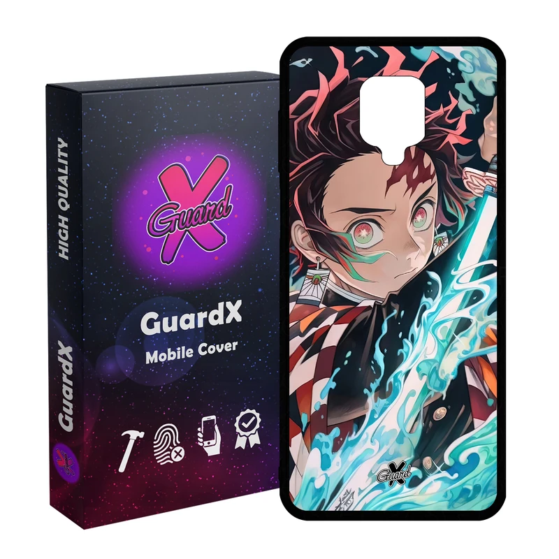کاور گارد ایکس طرح Demon Slayer Anime مدل Glass10589 مناسب برای گوشی موبایل شیائومی Redmi Note9 Pro/Note 9 Pro Max/Redmi Note 9S/MI Poco M2 Pro
