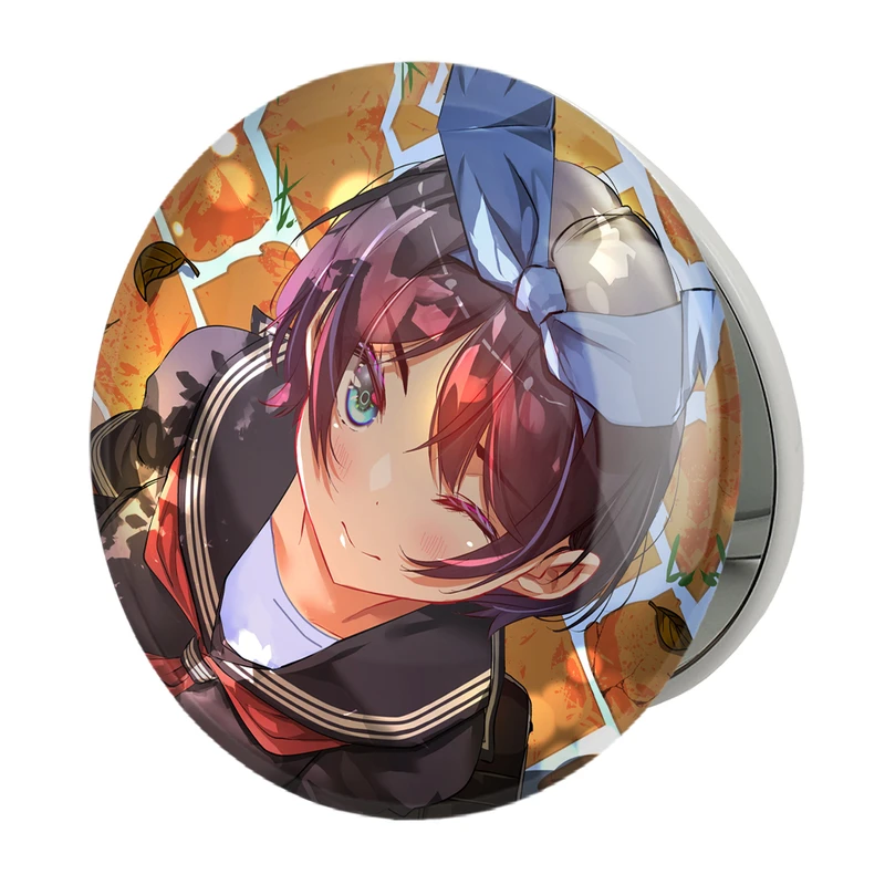 آینه جیبی خندالو طرح رکا انیمه کانوجواوکاری مدل تاشو کد 18193 