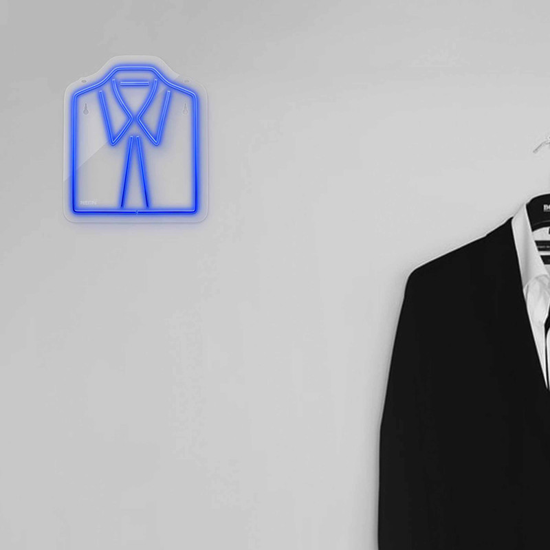 چراغ دیواری نئون دیزاین طرح Men-Clothes_BL