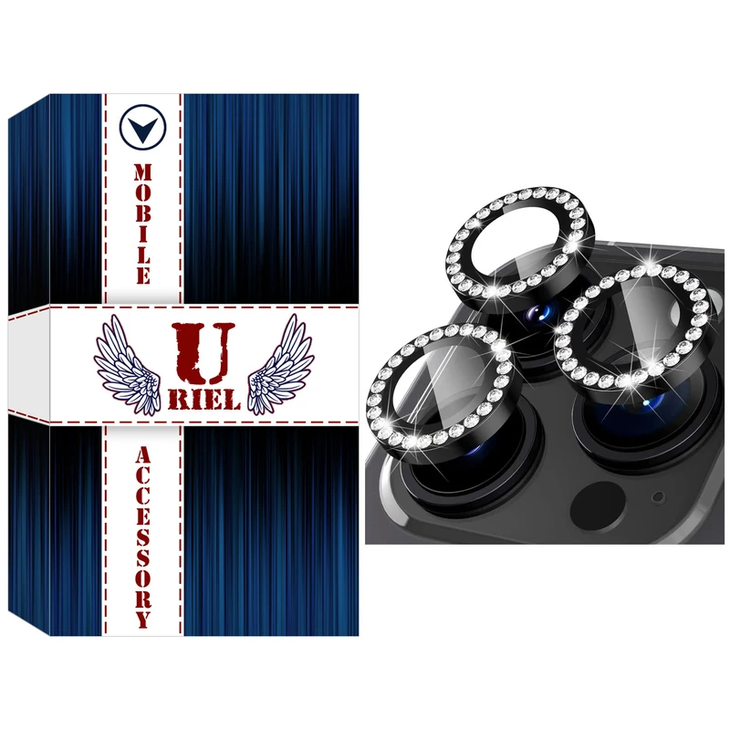 محافظ لنز دوربین یوریل مدل Diamond مناسب برای گوشی موبایل اپل iPhone 14 Pro