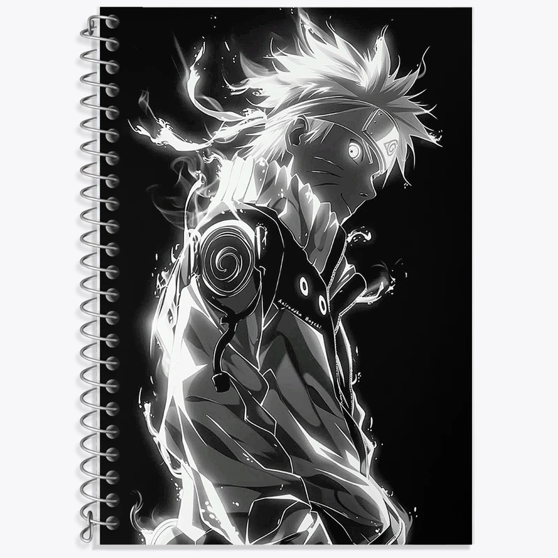 دفتر زبان 50 برگ خندالو مدل دو خط طرح انیمه ناروتو (Naruto) کد F5618