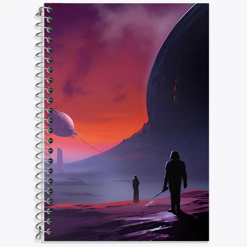 دفتر زبان 50 برگ خندالو مدل سه خط طرح جنگ ستارگان (Star Wars) کد F505