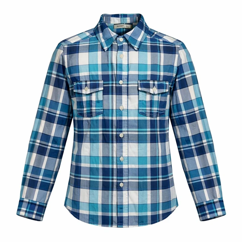 شومیز آستین بلند یقه برگردان زنانه مدل چهارخانه 