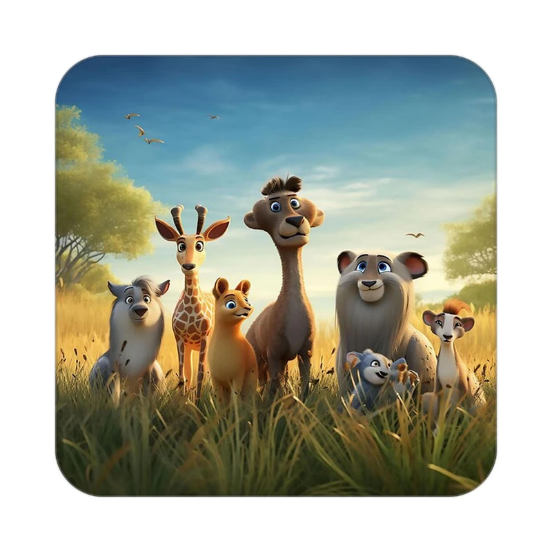 زیر لیوانی کاکتی طرح شیر مدل mp23178