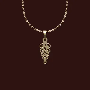 گردنبند طلا 18 عیار زنانه مدوپد مدل هندسی کد X2-1-1024