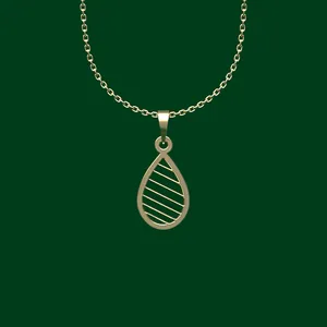 گردنبند طلا 18 عیار زنانه مدوپد مدل هندسی کد FF2-1-1052