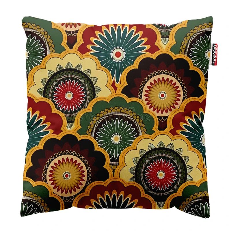 کوسن پاد آفرین طرح گل کد 3643 سایز 30*30 سانتی متر