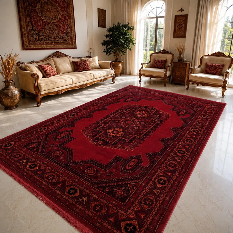 فرش زمینه لاکی حاشیه لاکی مدل قجری کد 4139