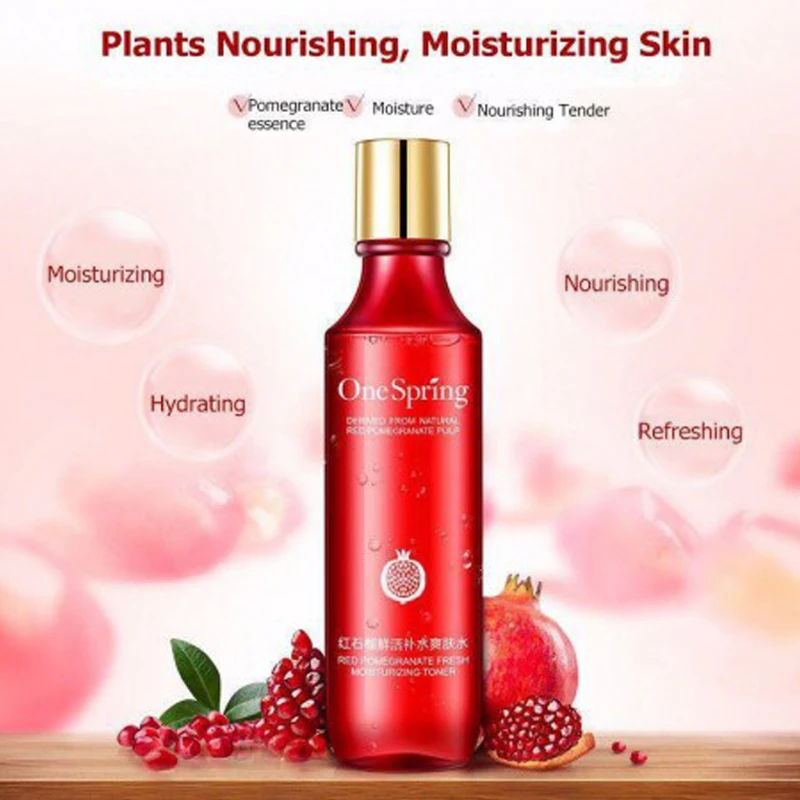 عکس شماره 2 : تونر پاک کننده صورت وان سپرینگ مدل pomegranate حجم 150 میلی لیتر
