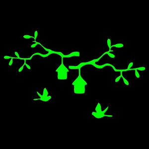 استیکر کلید و پریز مدل شبنما طرح پرندگان ودرخت بسته دوعددی