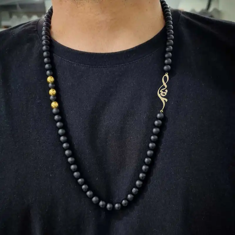 گردنبند طلا 18 عیار پسرانه لیردا مدل اسم رضا 30301