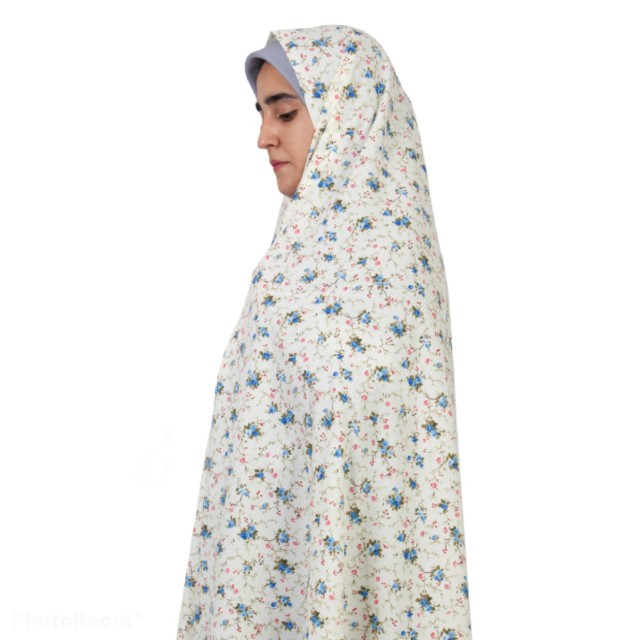 چادر نماز مدل سنتی طرح الهام رنگ آبی