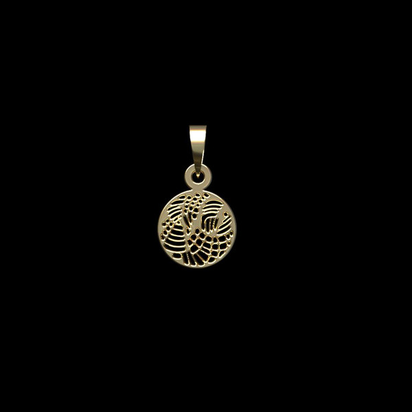 آویز گردنبند طلا 18 عیار زنانه مدوپد مدل هندسی کد PA1-13846