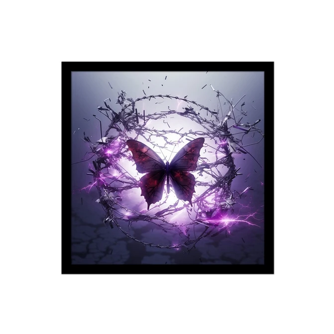 تابلو نوری بکلیت طرح پروانه مدل لایت باکس B-MID-21016