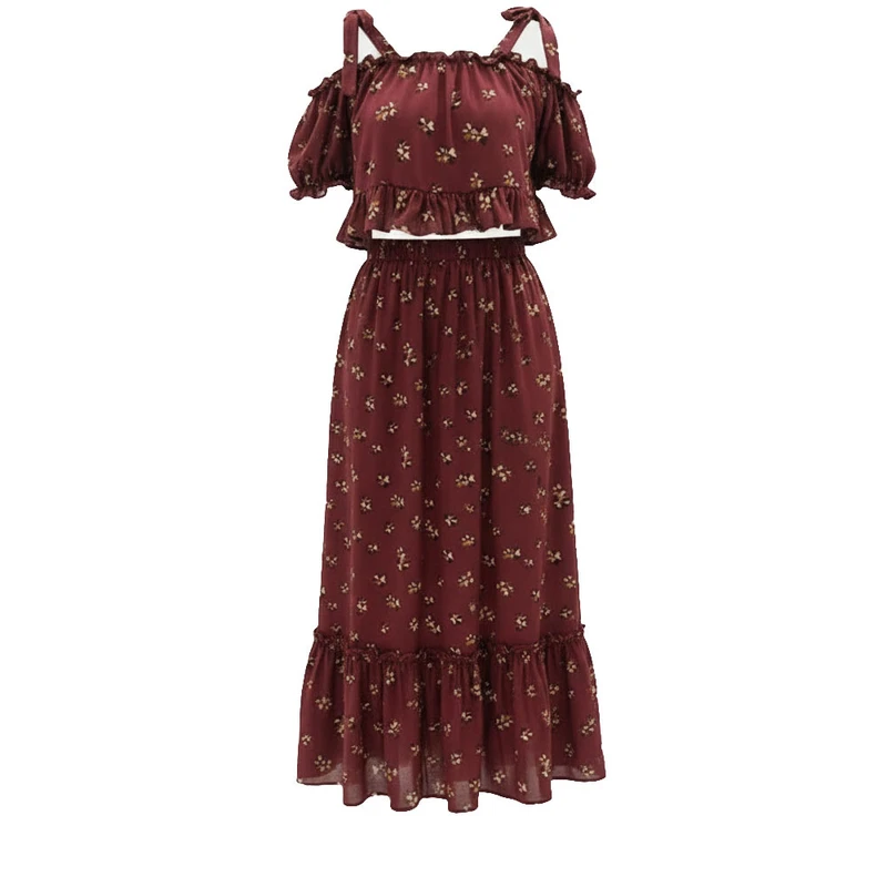 ست تاپ و دامن زنانه مدل 001210