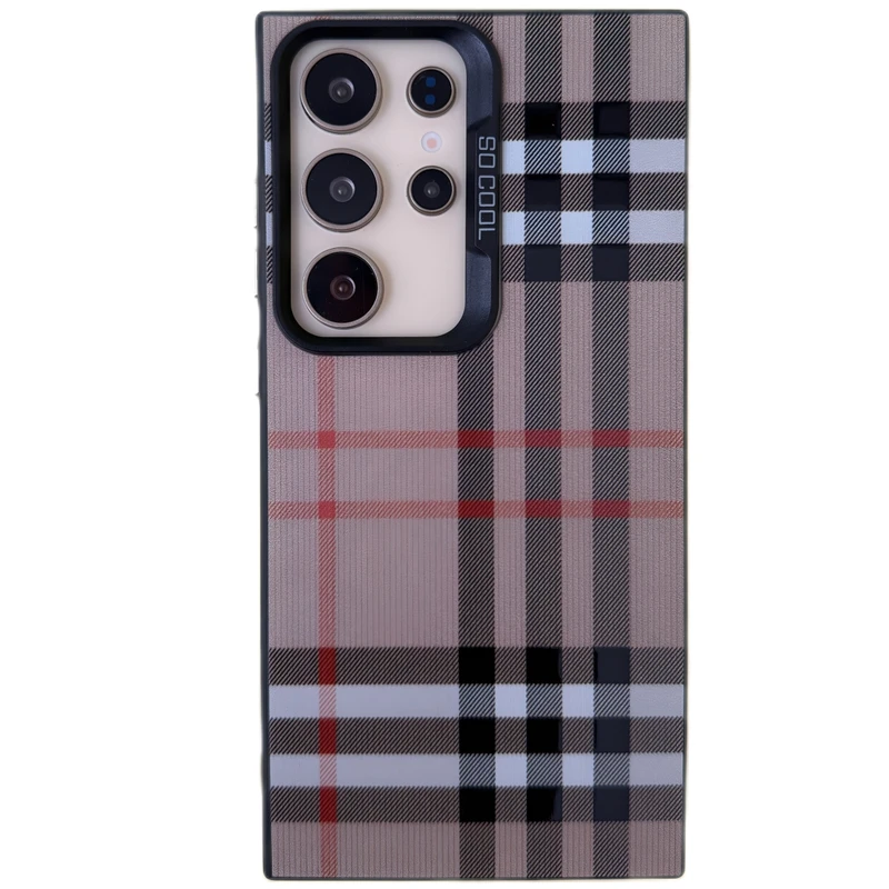 کاور مدل so cool طرح Burberry مناسب برای گوشی موبایل سامسونگ Galaxy S25 Ultra