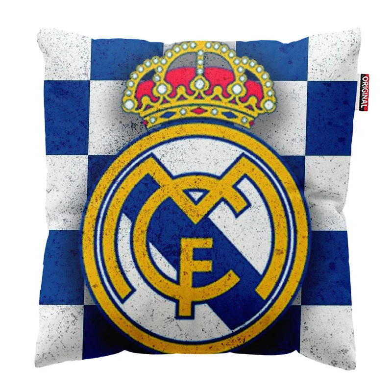  کوسن پاد آفرین طرح باشگاه رئال مادرید کد 2073 سایز 30*30 سانتی متر