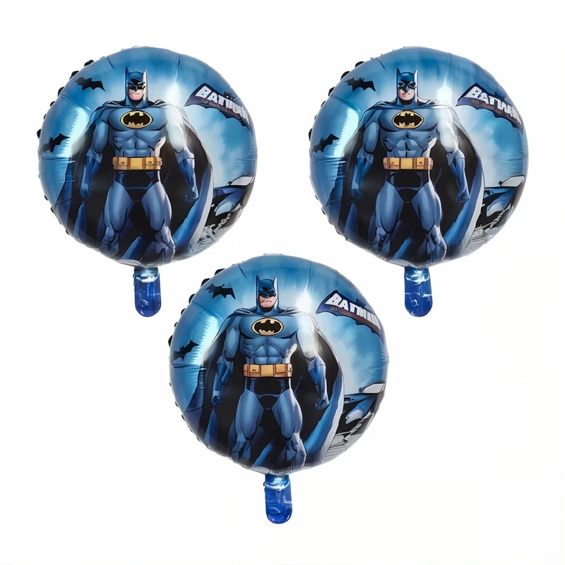 بادکنک فویلی مدل بتمن گرد کد BatmanRoundB1 مجموعه 3 عددی