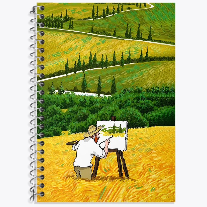 دفتر لغت 50 برگ خندالو طرح ونسان ونگوگ کد F5067