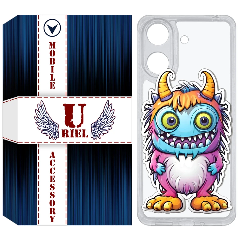 کاور یوریل مدل Clear کد 50 طرح میکروب مناسب برای گوشی موبایل شیائومی Redmi 13C / Poco C65