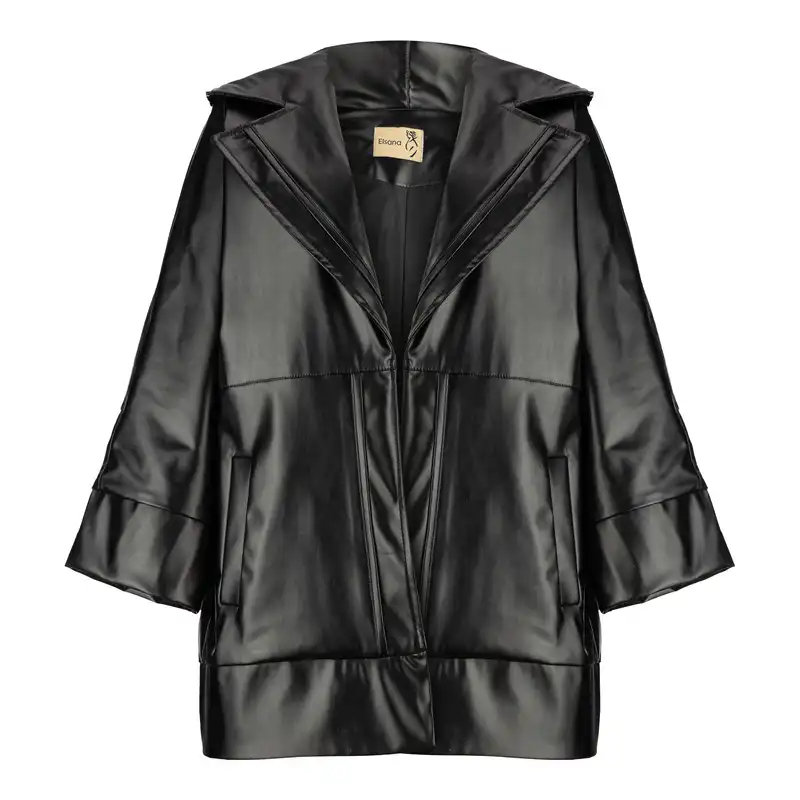 کت چرم زنانه السانا مدل بهارا کد 161801