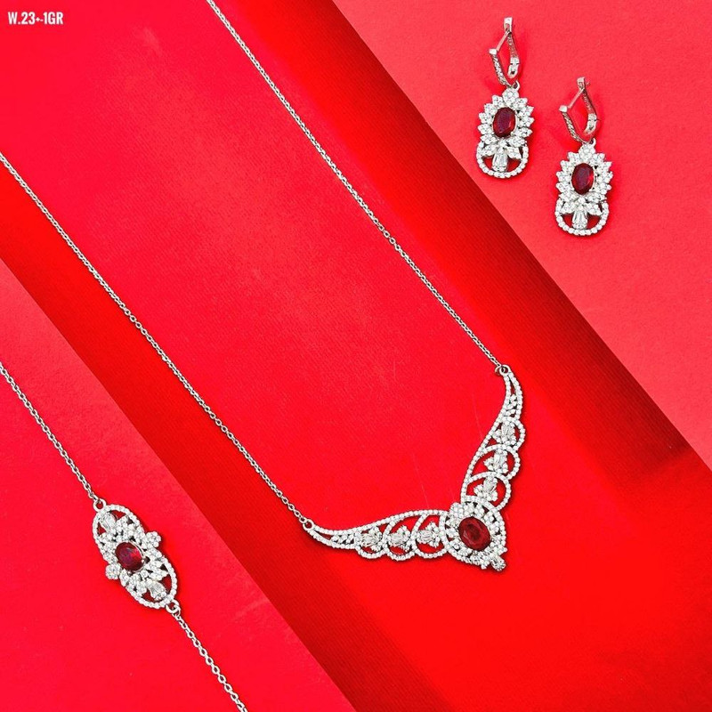 نیم ست نقره زنانه مدل MRJ1057 نیم ست نقره زنانه مدل MRJ1057