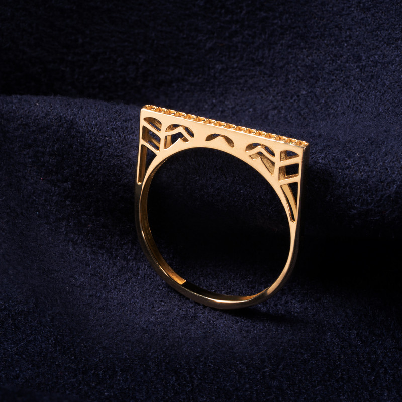 انگشتر طلا 18 عیار زنانه جواهری سون مدل 3220