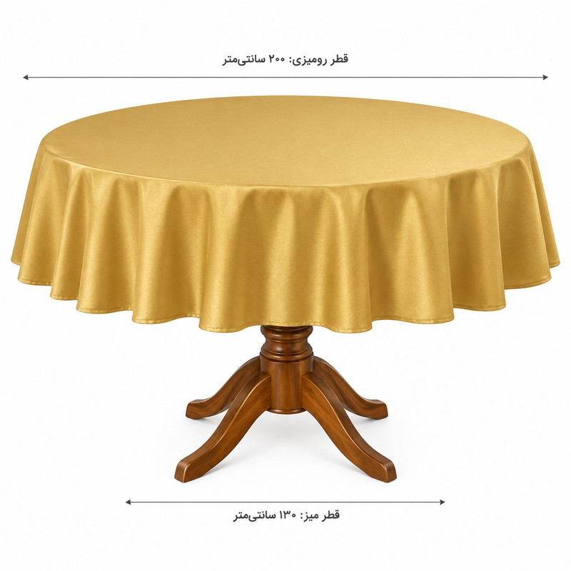 رومیزی مدل گرد سایز 200×200 سانتی‌متر 