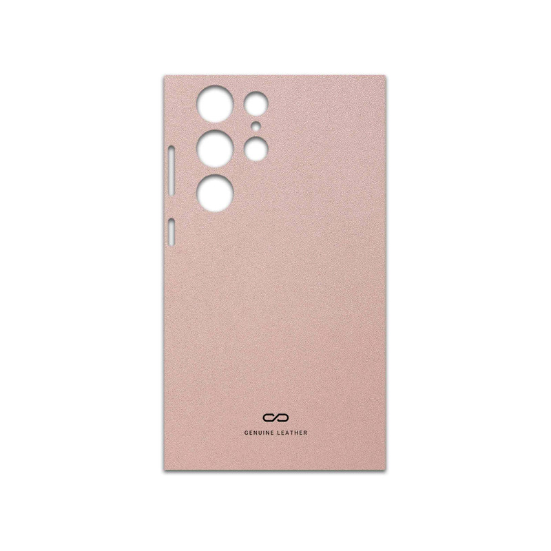 برچسب پوششی ماهوت مدل Rose-Gold-Leather مناسب برای گوشی موبایل سامسونگ Galaxy S23 Ultra