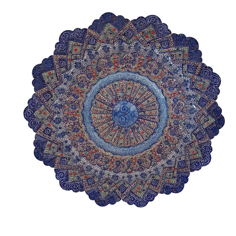 بشقاب میناکاری طرح گل دار کد a3007