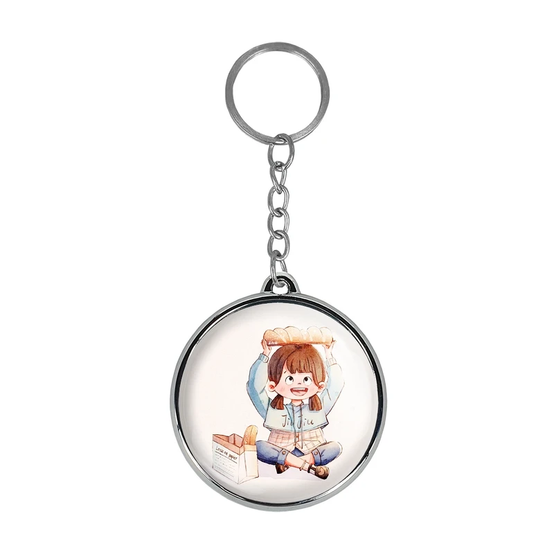 جاکلیدی خندالو طرح دخترانه کودکانه مدل دوطرفه کد 2871328714