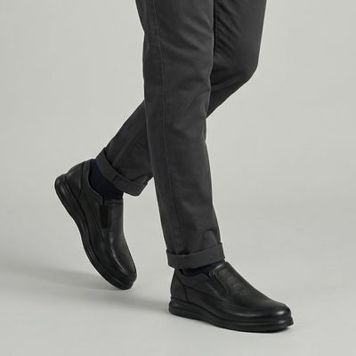 کفش طبی مردانه چرم عطارد مدل چرم طبیعی کد SH52