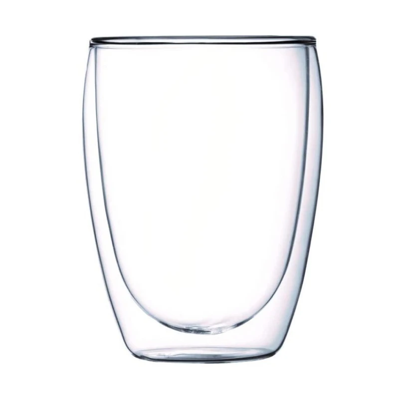 لیوان طرح دوجداره شیشه ای مدل 300cc کد 02