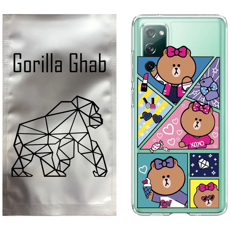 کاور گوریلا قاب مدل CLG کد 13 طرح Brown مناسب برای گوشی موبایل سامسونگ Galaxy S20 FE