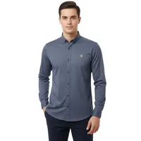 پیراهن آستین بلند یقه برگردان با تنخور معمولی (regular fit) مردانه مدل 5682 