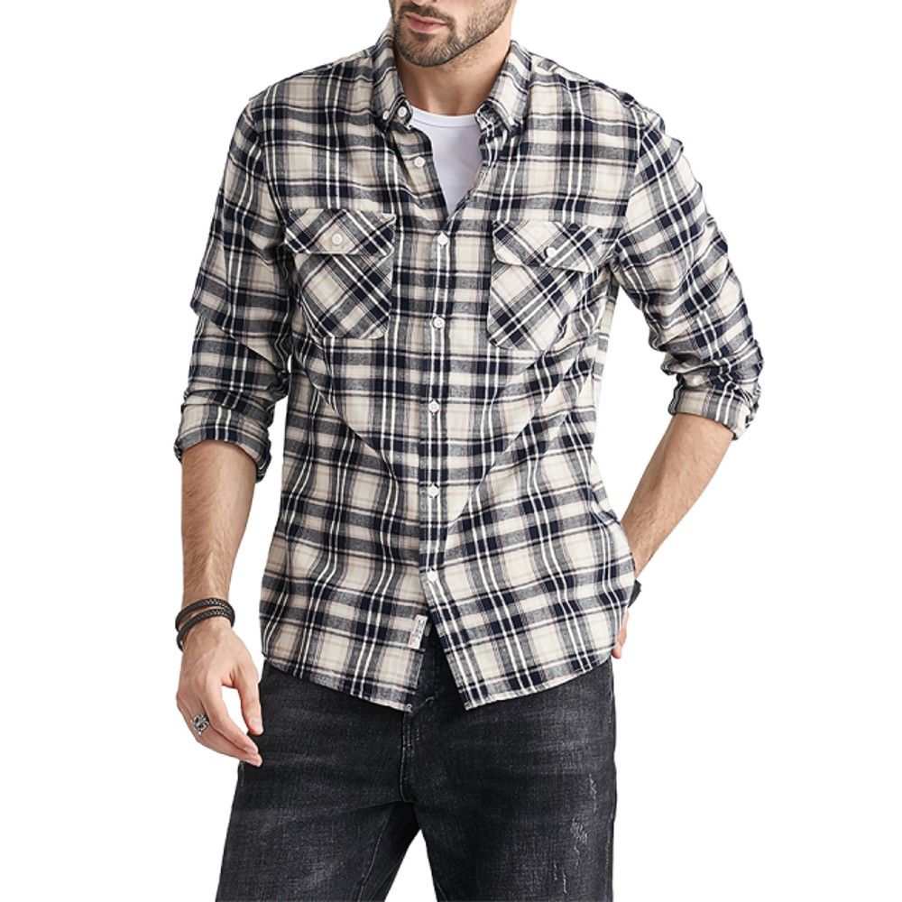 پیراهن آستین بلند مردانه هومنیتی مدل WYMSHI8232-BGENVY -  - 5