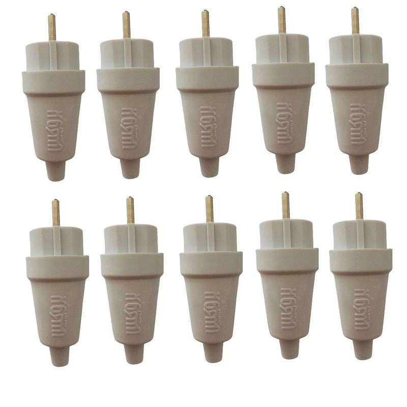 دوشاخه برق بروکس مدل BIG 9501 بسته 10 عددی