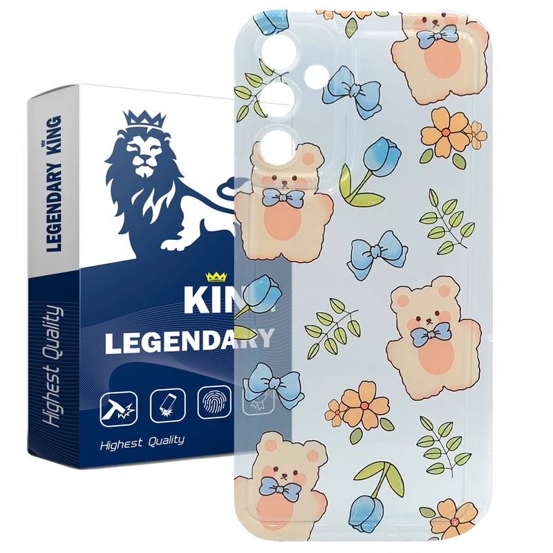 کاور لاین کینگ مدل اخبار خرس پاپیون مناسب برای گوشی موبایل سامسونگ Galaxy A24