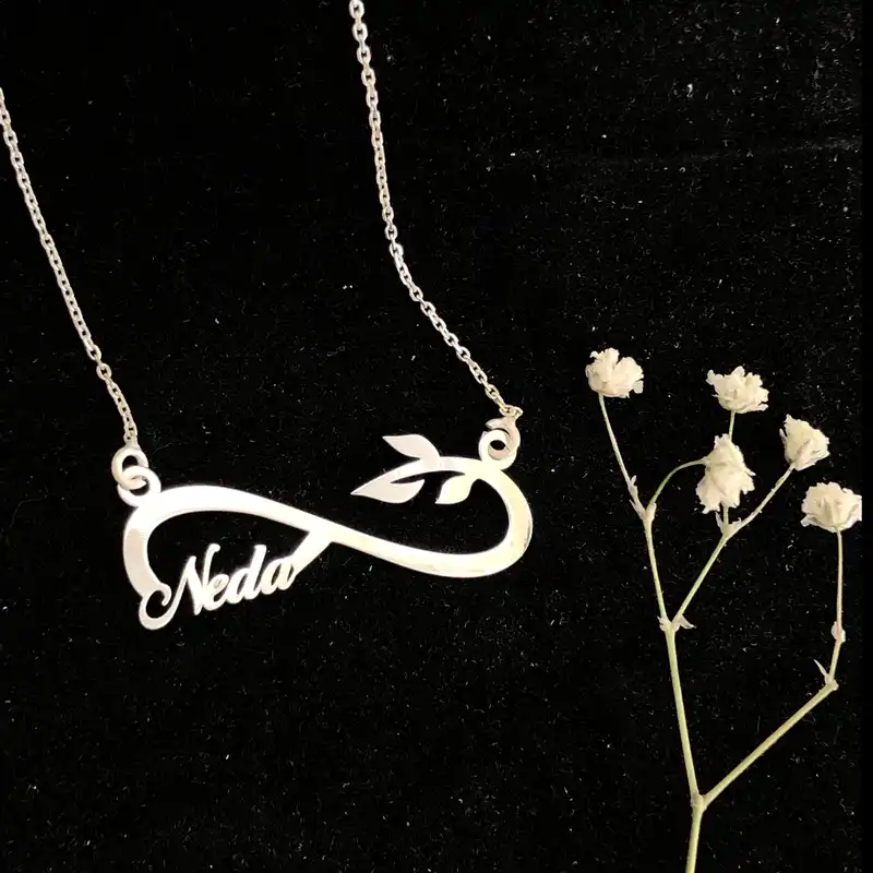 گردنبند نقره زنانه مدل ندا در بینهایت کد A-74